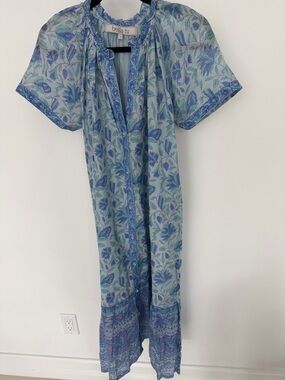 bella tu Blue Floral Midi Dress